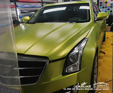 CADILLAC Kastamonu Türkiye için CL-EM-16 elektro metalik limon yeşili parlak vinil kaplama