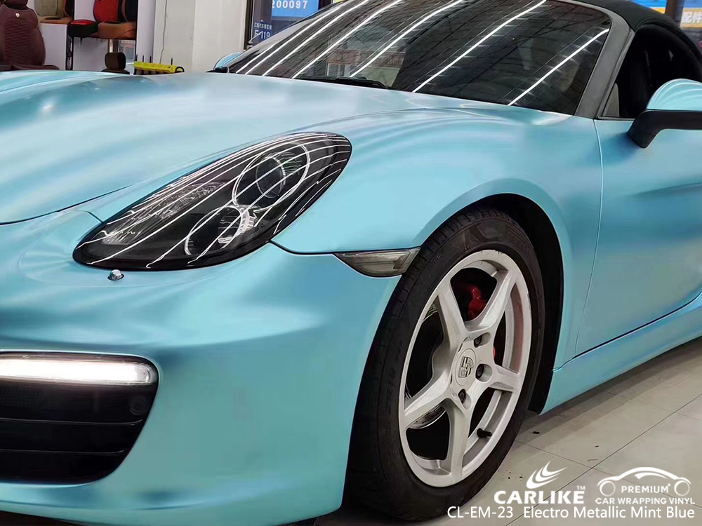 CL-EM-23 electro metallic mint blue tpu ppf film for PORSCHE Batman Turkey
