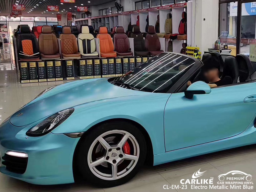 CL-EM-23 electro metallic mint blue tpu ppf film for PORSCHE Batman Turkey