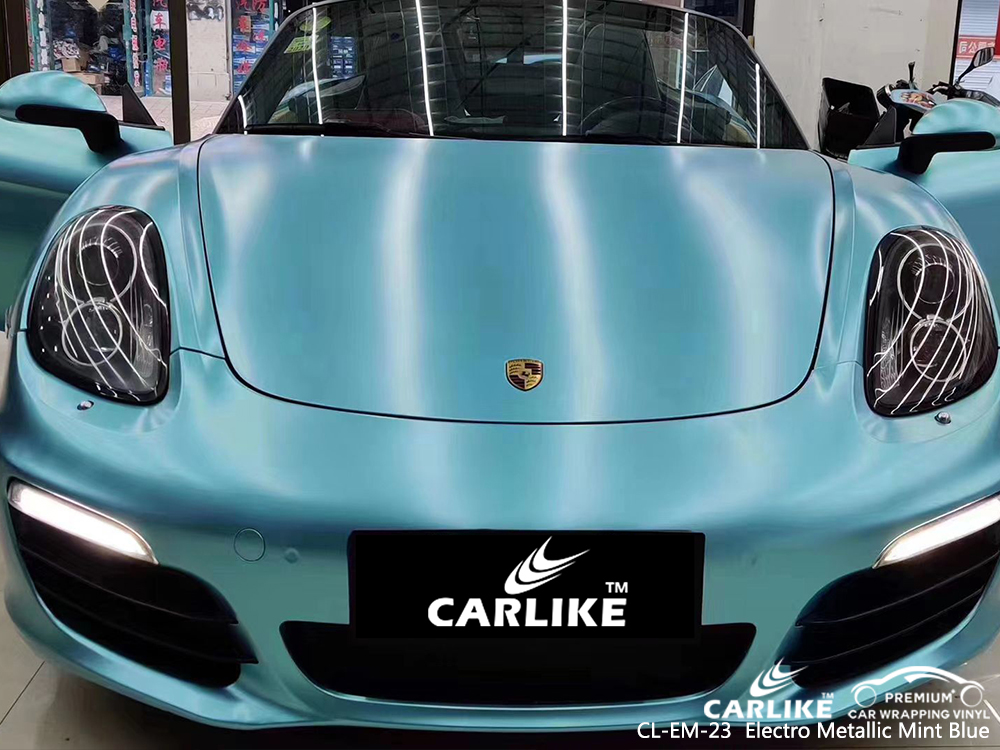 CL-EM-23 electro metallic mint blue tpu ppf film for PORSCHE Batman Turkey