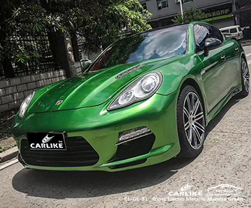 PORSCHE Manisa Türkiye için CL-GE-31 parlak elektro metalik mamba yeşil gemi araba sarma parlatıcısı