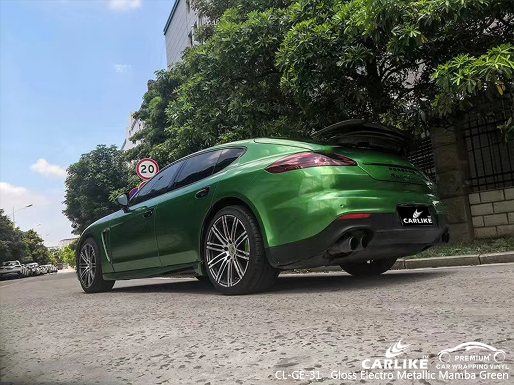 CL-GE-31 gloss electro metallic mamba green ship car wrap gloss for PORSCHE Manisa Turkey