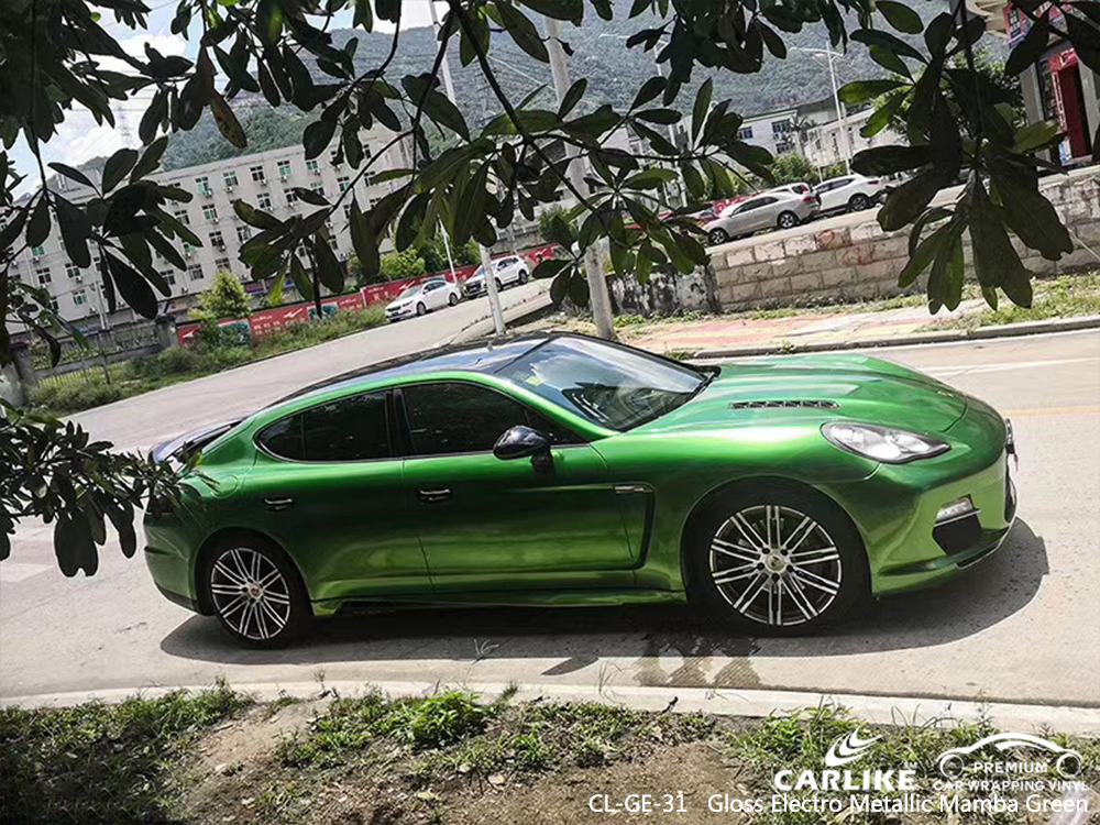 CL-GE-31 gloss electro metallic mamba green ship car wrap gloss for PORSCHE Manisa Turkey