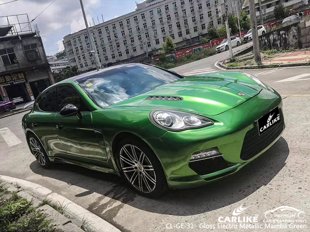 CL-GE-31 gloss electro metallic mamba green ship car wrap gloss for PORSCHE Manisa Turkey