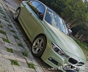 CL-MS-10 super matte satin khaki green vehicle wrapping for BMW