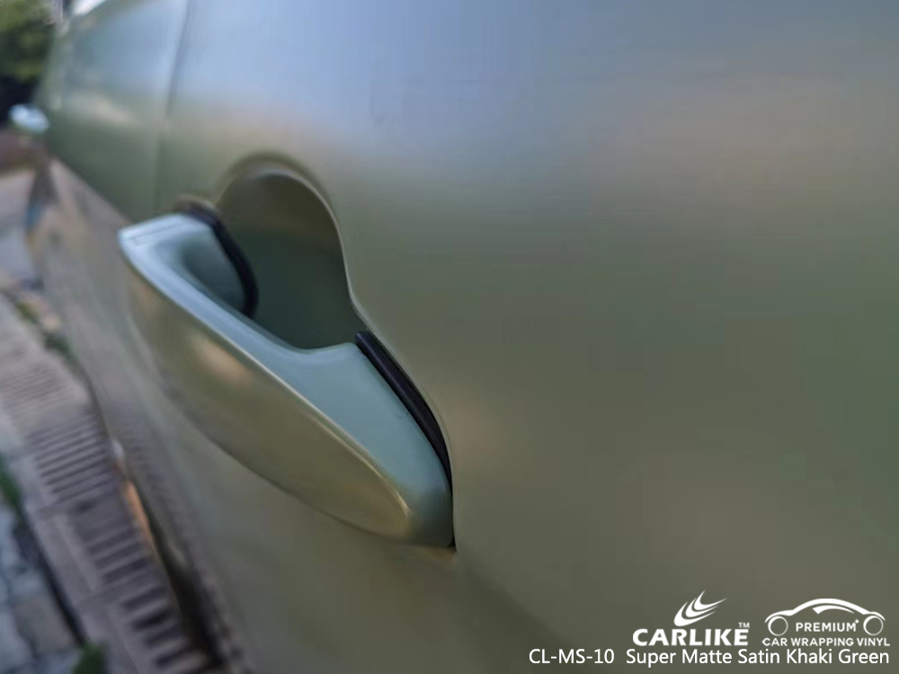 CL-MS-10 super matte satin khaki green vehicle wrapping for BMW Mardin Turkey