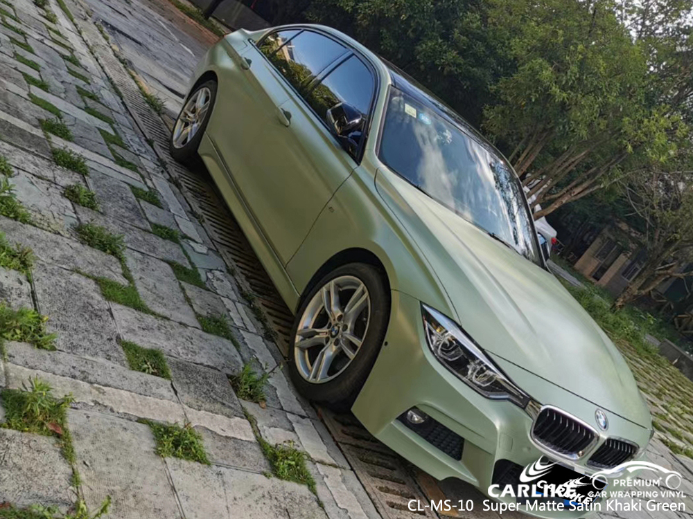 CL-MS-10 super matte satin khaki green vehicle wrapping for BMW Mardin Turkey