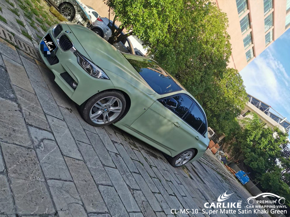 CL-MS-10 super matte satin khaki green vehicle wrapping for BMW Mardin Turkey
