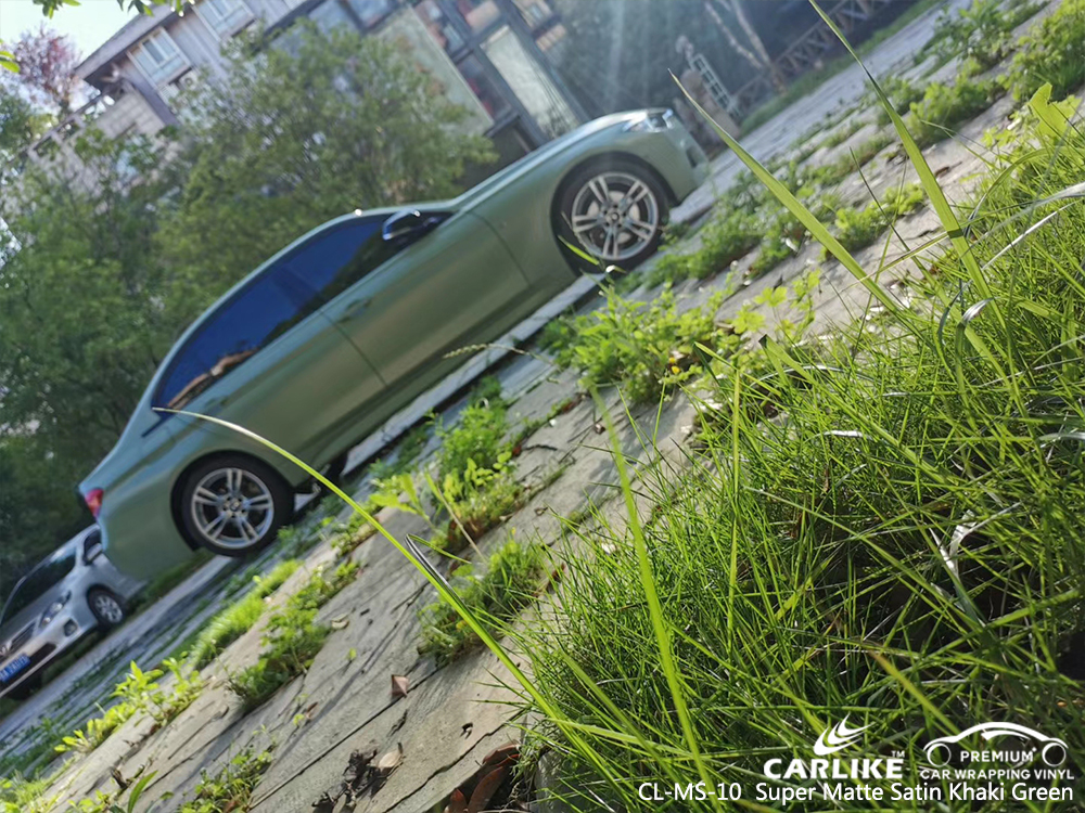 CL-MS-10 super matte satin khaki green vehicle wrapping for BMW Mardin Turkey