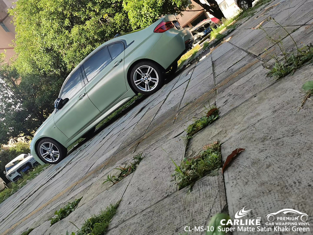 CL-MS-10 super matte satin khaki green vehicle wrapping for BMW Mardin Turkey