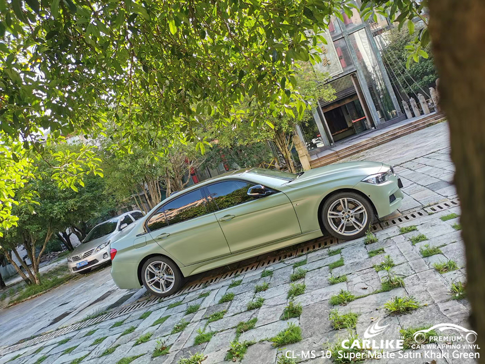 CL-MS-10 super matte satin khaki green vehicle wrapping for BMW Mardin Turkey