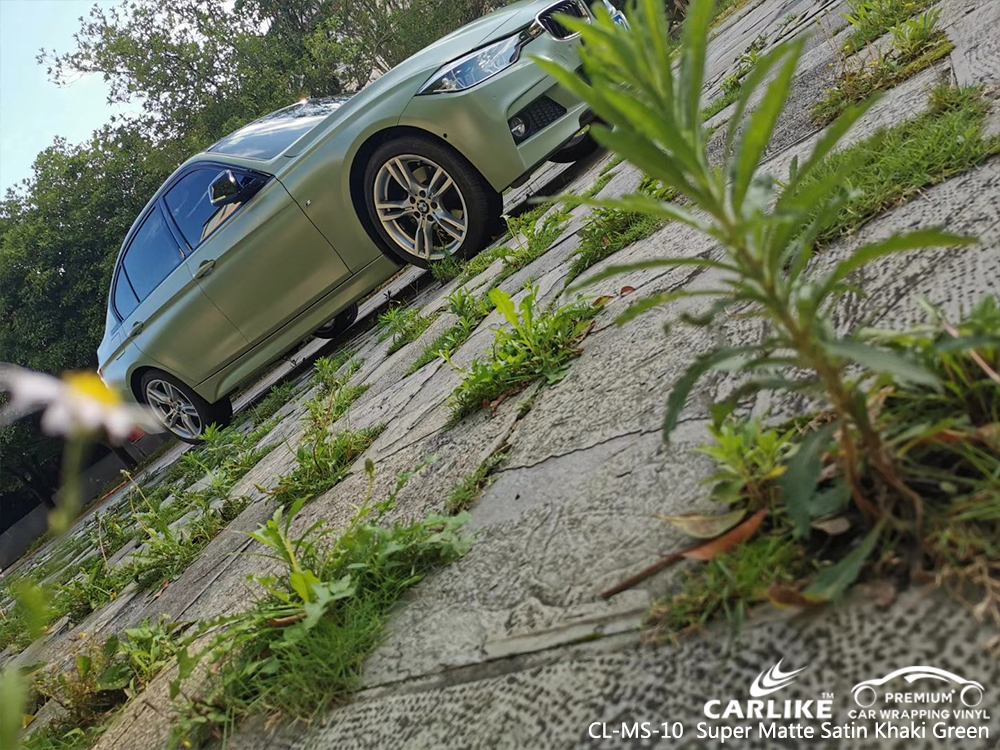CL-MS-10 super matte satin khaki green vehicle wrapping for BMW Mardin Turkey