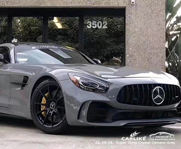 CL-SV-04 super gloss crystal cement grey wrap my car for MERCEDES-BENZ