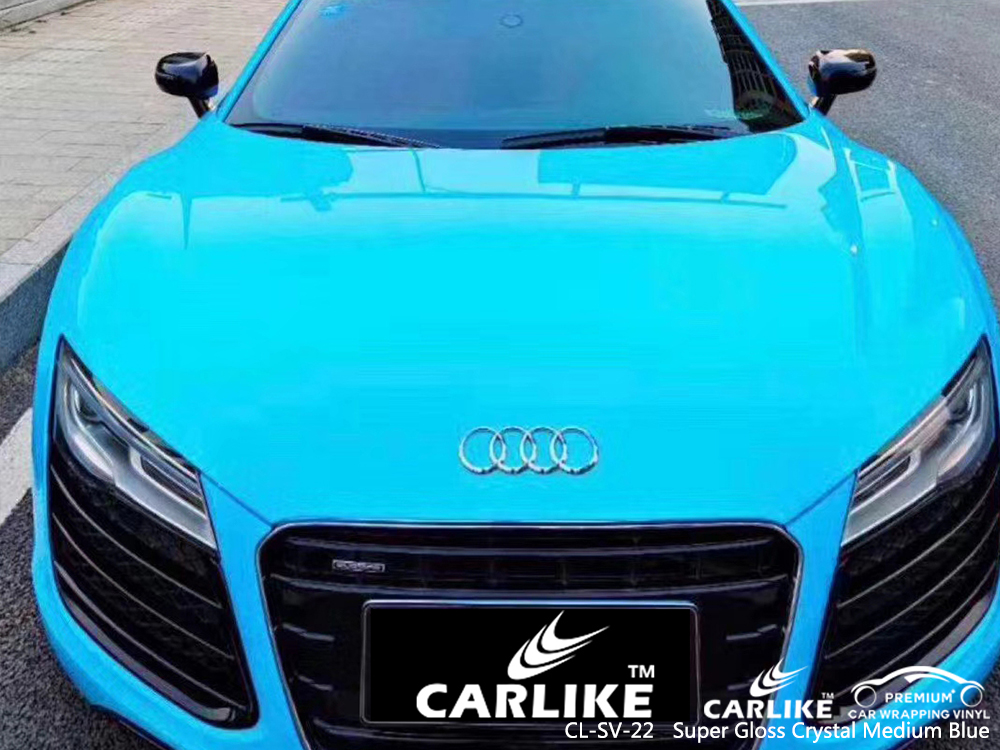 CL-SV-22 super gloss crystal medium blue vinyl material suppliers for AUDI Canakkale Turkey