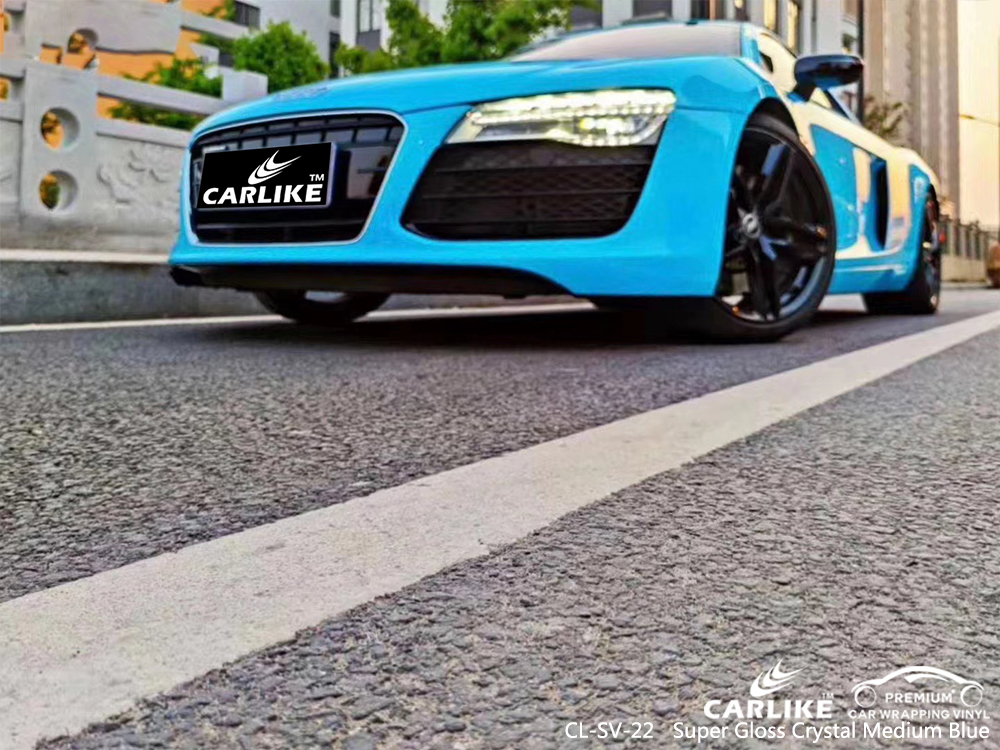 CL-SV-22 super gloss crystal medium blue vinyl material suppliers for AUDI Canakkale Turkey