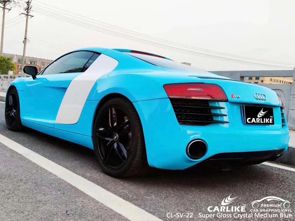 CL-SV-22 super gloss crystal medium blue vinyl material suppliers for AUDI Canakkale Turkey