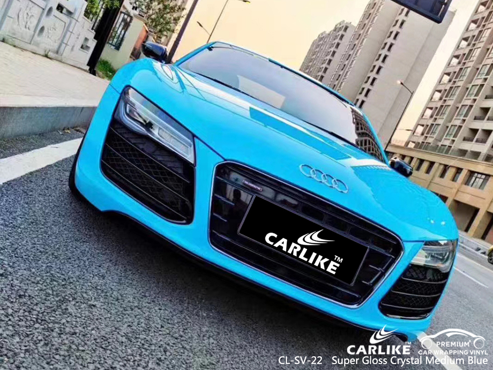 CL-SV-22 super gloss crystal medium blue vinyl material suppliers for AUDI Canakkale Turkey