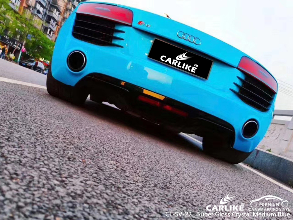 CL-SV-22 super gloss crystal medium blue vinyl material suppliers for AUDI Canakkale Turkey