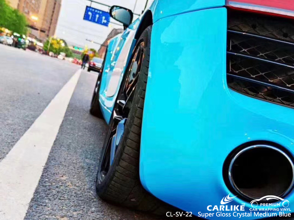 CL-SV-22 super gloss crystal medium blue vinyl material suppliers for AUDI Canakkale Turkey