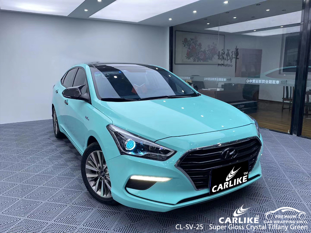 CL-SV-25 super gloss crystal tiffany green car wrapping foil for BEIJING HYUNDAI Isparta Turkey