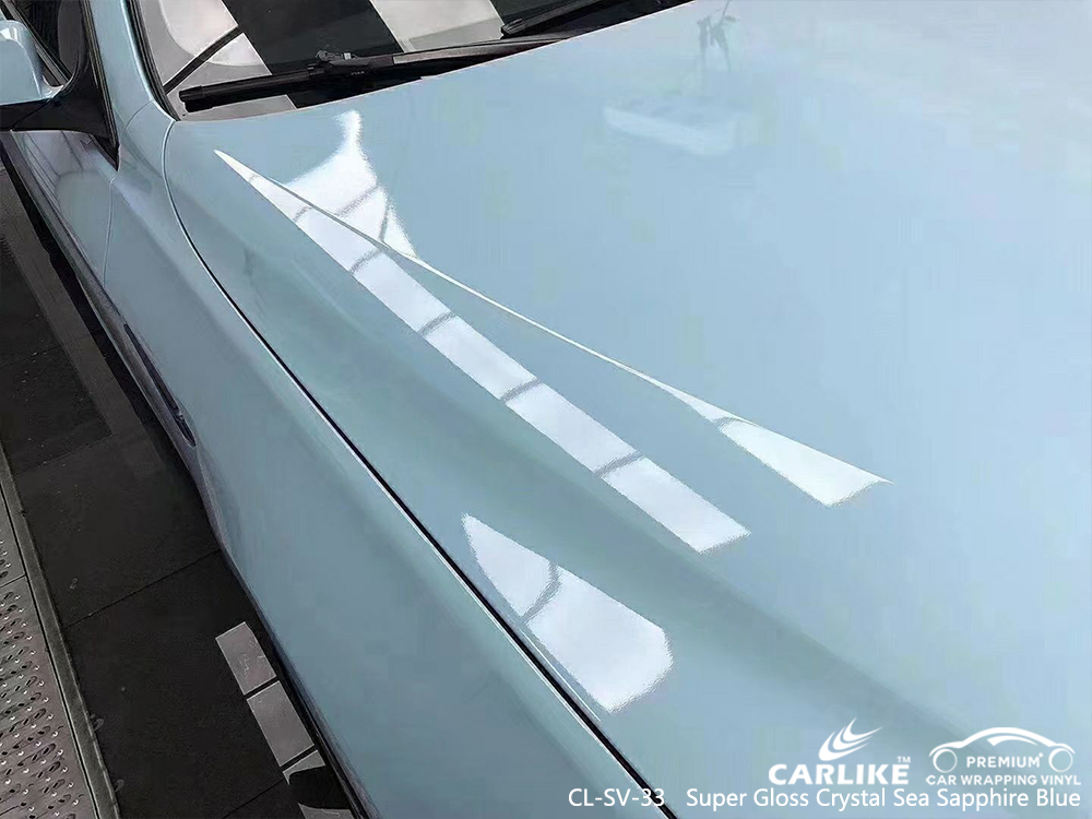 CL-SV-33 super gloss crystal sea sapphire blue car wrapping for BMW Corum Turkey