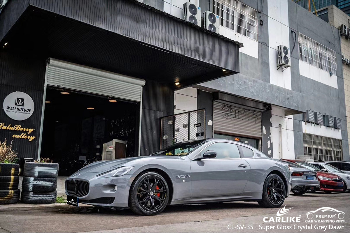 CL-SV-35 super gloss crystal grey dawn vinyl wrap gloss for MASERATI Usak Turkey