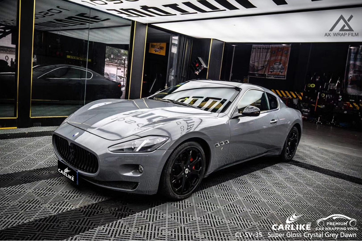 CL-SV-35 super gloss crystal grey dawn vinyl wrap gloss for MASERATI Usak Turkey