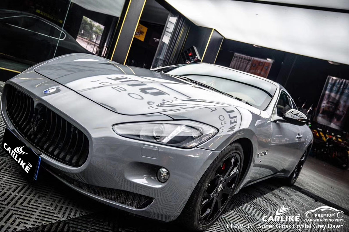 CL-SV-35 super gloss crystal grey dawn vinyl wrap gloss for MASERATI Usak Turkey