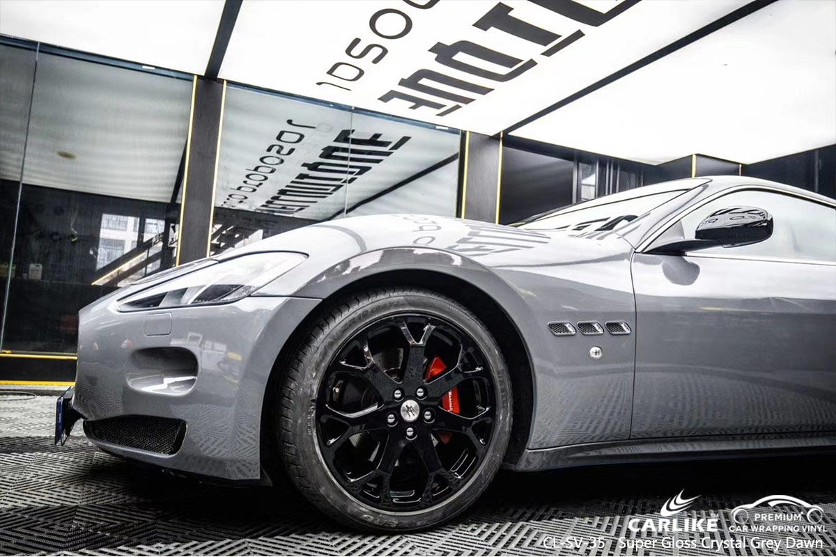 CL-SV-35 super gloss crystal grey dawn vinyl wrap gloss for MASERATI Usak Turkey