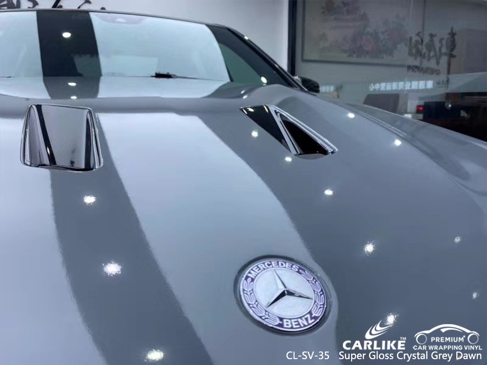 CL-SV-35 super gloss crystal grey dawn moto vinyl sticker paper for MERCEDES-BENZ Rize Turkey
