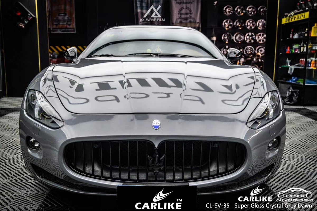 CL-SV-35 super gloss crystal grey dawn vinyl wrap gloss for MASERATI Usak Turkey