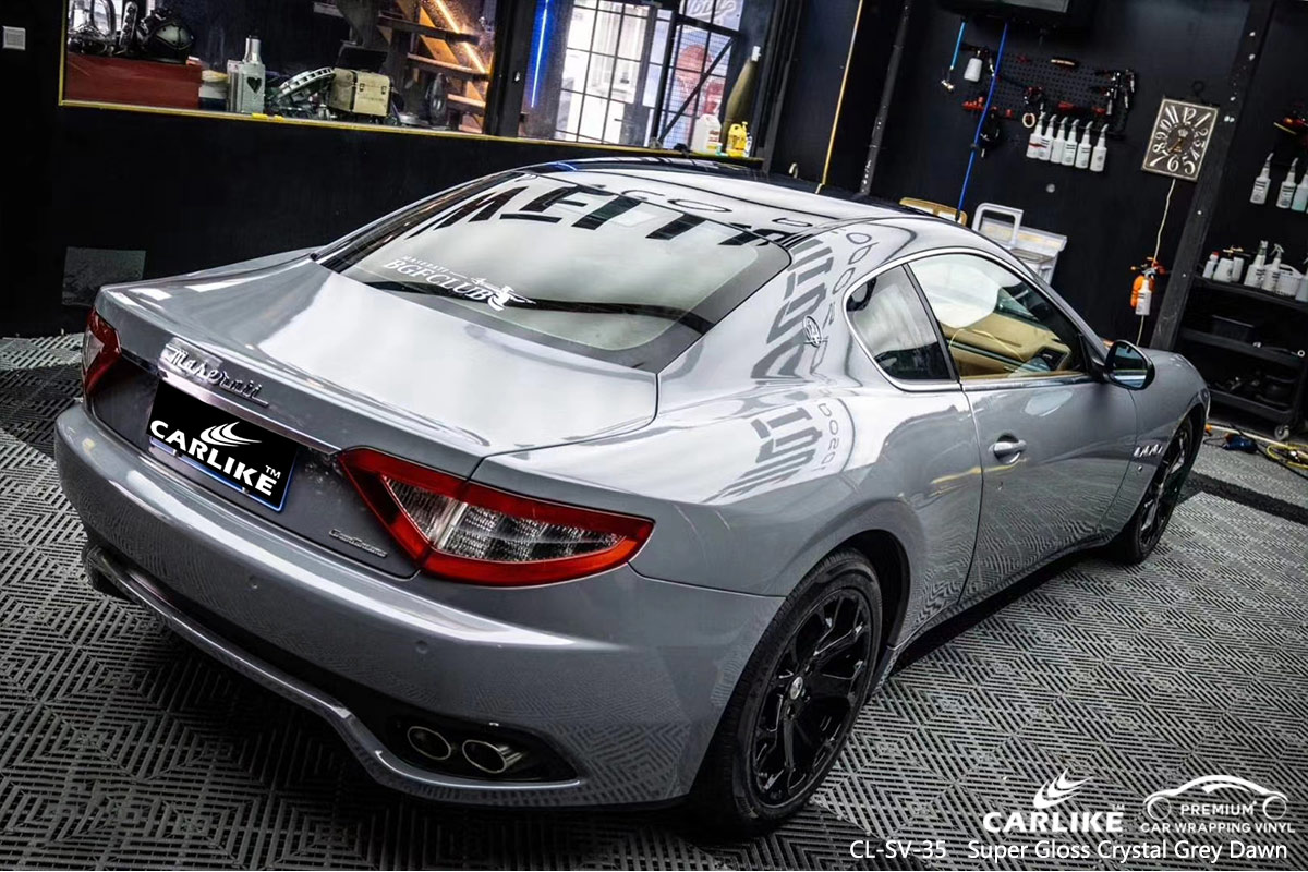 CL-SV-35 super gloss crystal grey dawn vinyl wrap gloss for MASERATI Usak Turkey