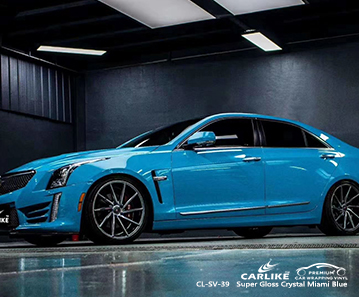 CL-SV-39 süper parlak kristal miami mavisi karbon fiber vinil şal için bisikletler için CADILLAC Kırklareli Türkiye