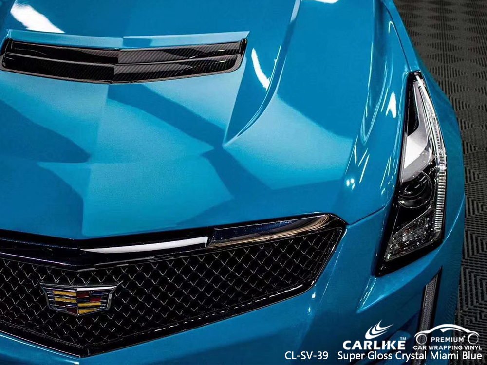 CL-SV-39 super gloss crystal miami blue carbon fibre vinyl wrap for bikes for CADILLAC Kirklareli Turkey