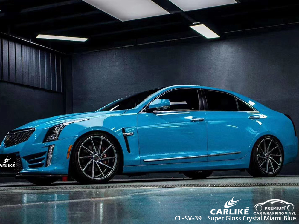 CL-SV-39 super gloss crystal miami blue carbon fibre vinyl wrap for bikes for CADILLAC Kirklareli Turkey
