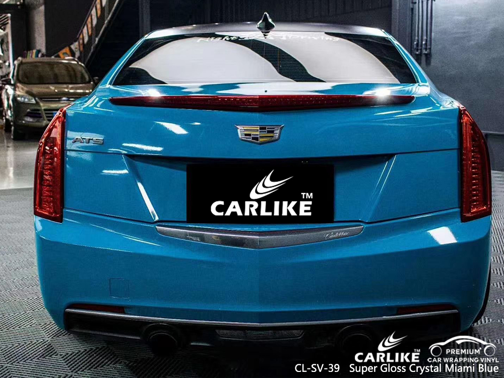 CL-SV-39 super gloss crystal miami blue carbon fibre vinyl wrap for bikes for CADILLAC Kirklareli Turkey