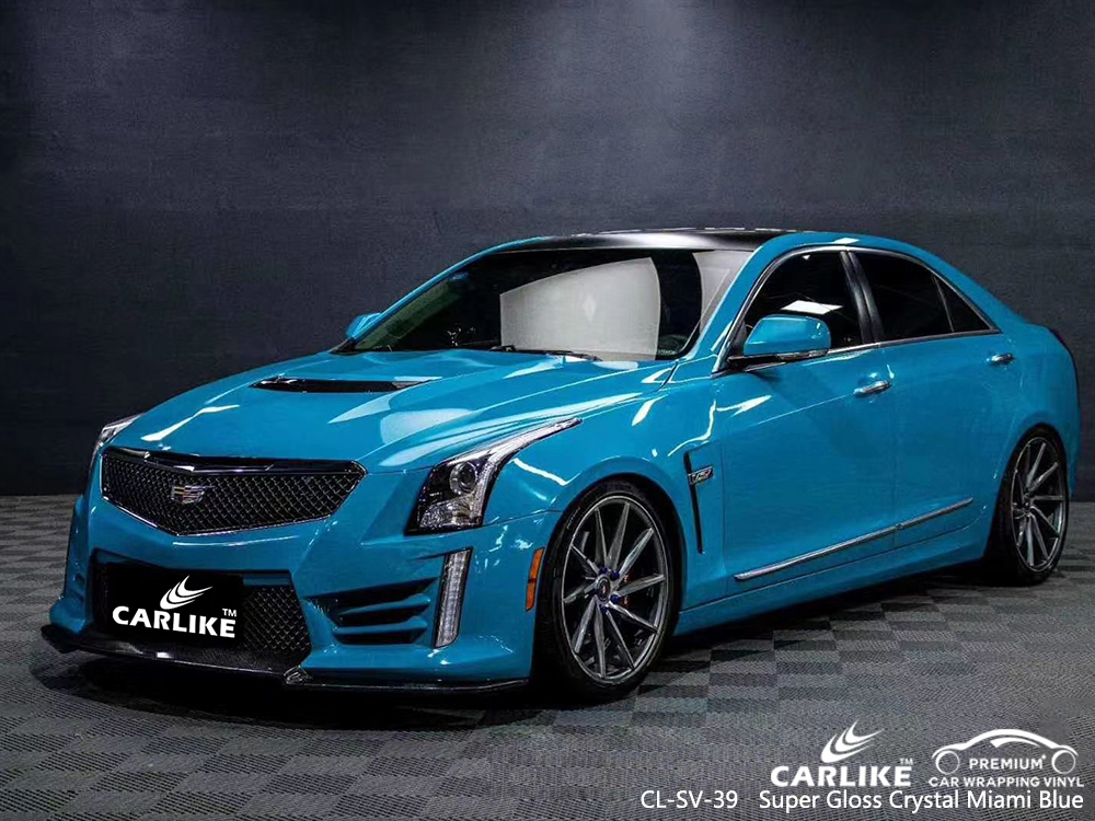 CL-SV-39 super gloss crystal miami blue carbon fibre vinyl wrap for bikes for CADILLAC Kirklareli Turkey