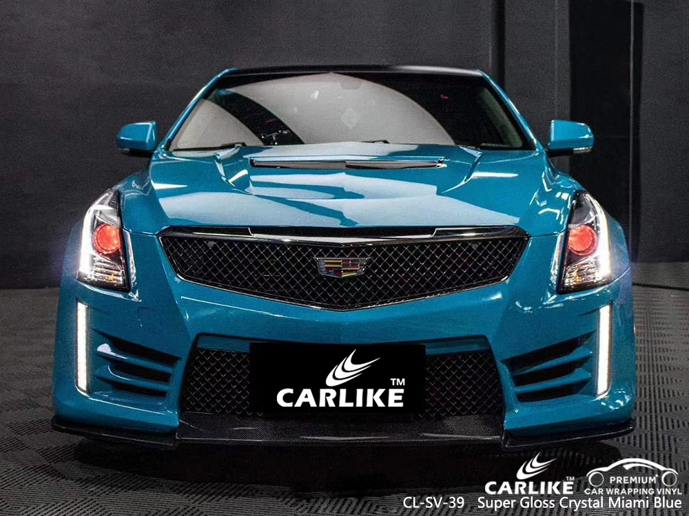 CL-SV-39 super gloss crystal miami blue carbon fibre vinyl wrap for bikes for CADILLAC Kirklareli Turkey