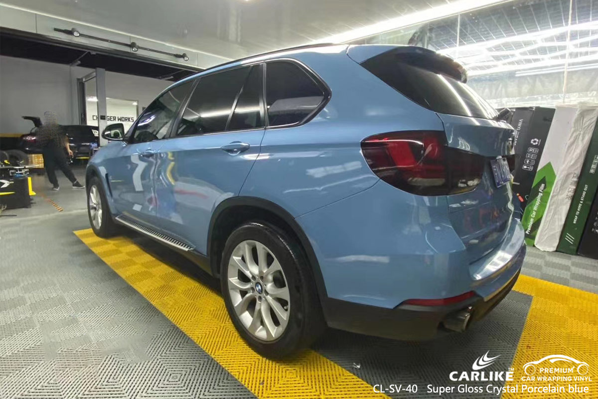 CL-SV-40 super gloss crystal porcelain blue car wrap film for BMW Erzincan Turkey