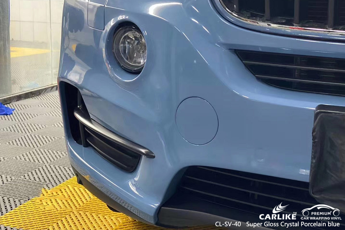 CL-SV-40 super gloss crystal porcelain blue car wrap film for BMW Erzincan Turkey