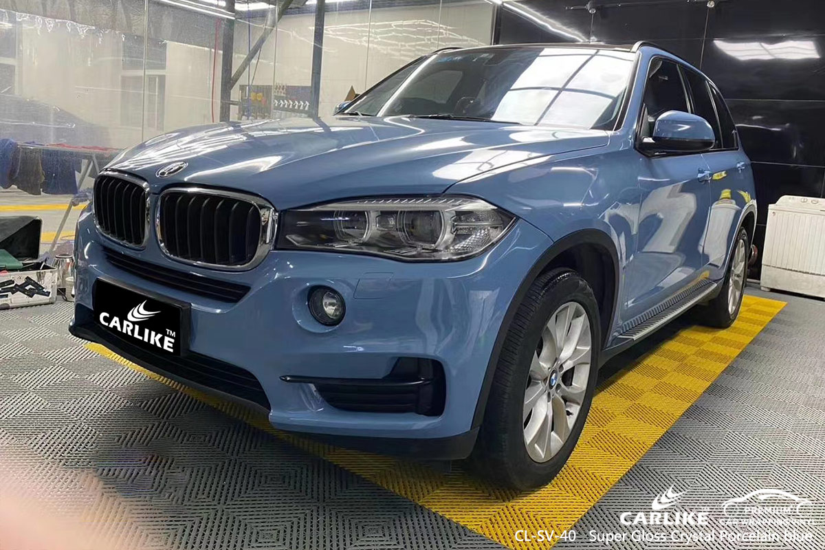 CL-SV-40 super gloss crystal porcelain blue car wrap film for BMW Erzincan Turkey
