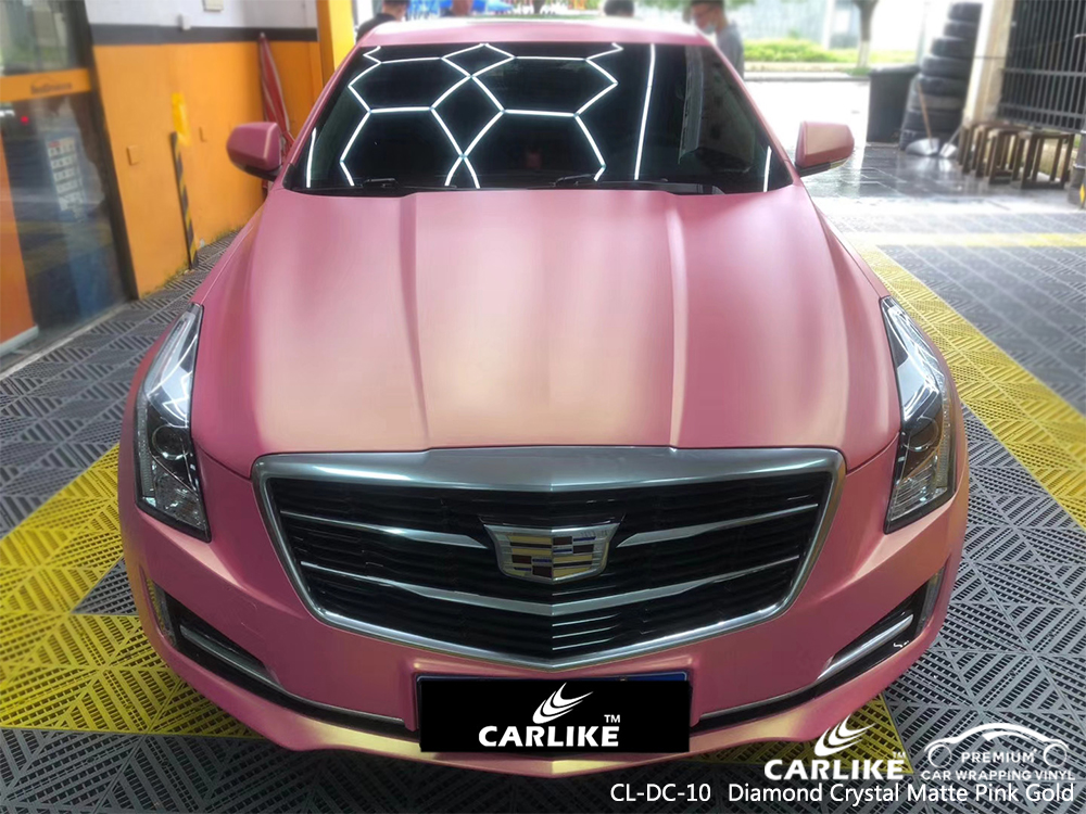 CL-DC-10 diamond crystal matte pink gold high gloss vinyl wrap for CADILLAC Limpopo South Africa
