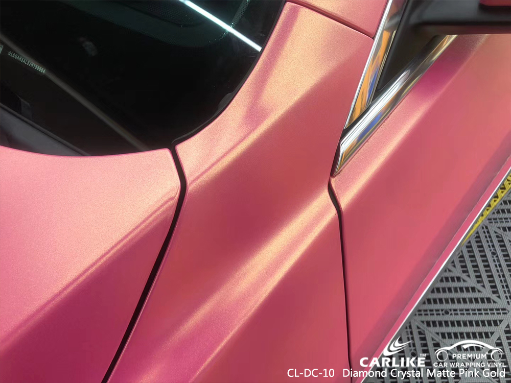 CL-DC-10 diamond crystal matte pink gold high gloss vinyl wrap for CADILLAC Limpopo South Africa