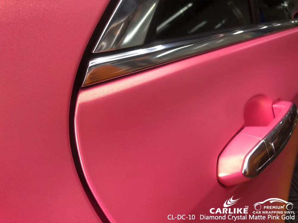 CL-DC-10 diamond crystal matte pink gold high gloss vinyl wrap for CADILLAC Limpopo South Africa