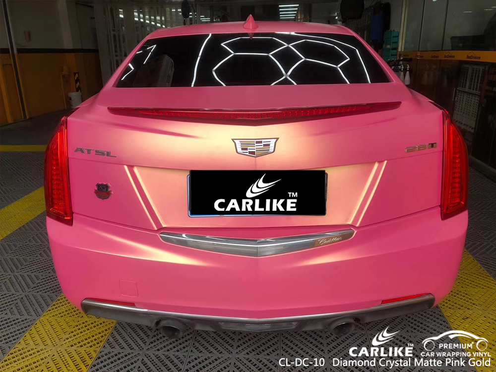 CL-DC-10 diamond crystal matte pink gold high gloss vinyl wrap for CADILLAC Limpopo South Africa