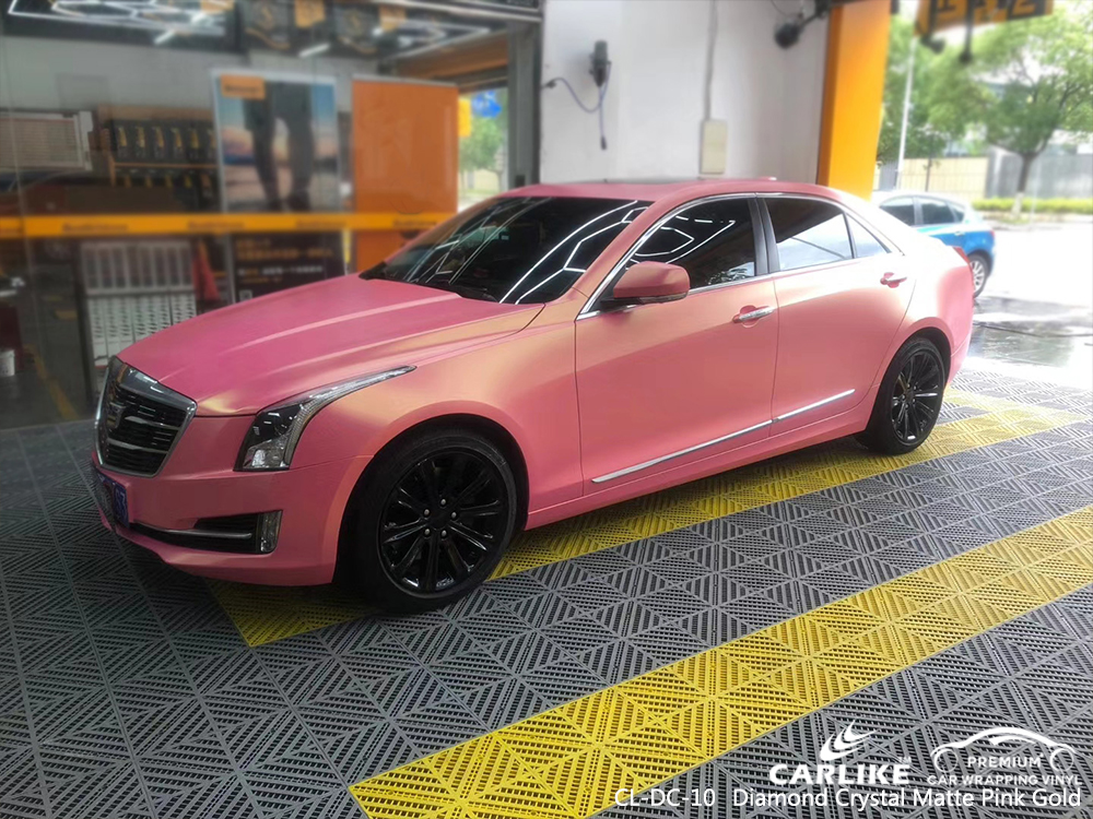 CL-DC-10 diamond crystal matte pink gold high gloss vinyl wrap for CADILLAC Limpopo South Africa