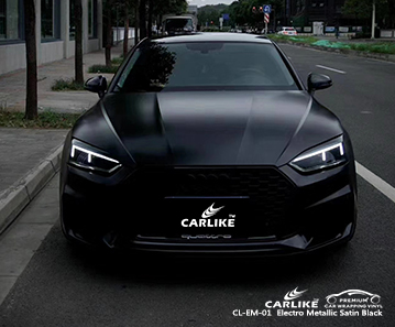 AUDI Bartın Türkiye için CL-EM-01 elektro metalik saten siyah araç araba folyosu