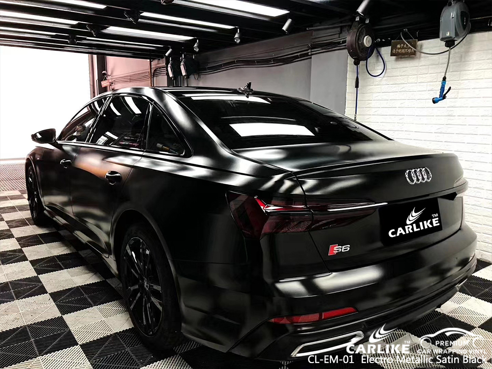 CL-EM-01 electro metallic satin black body wrap car supplier for AUDI Gumushane Turkey