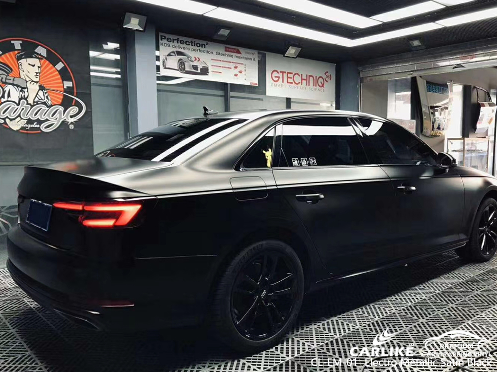 CL-EM-01 electro metallic satin black vinyl wrapping for AUDI Kelantan Malaysia