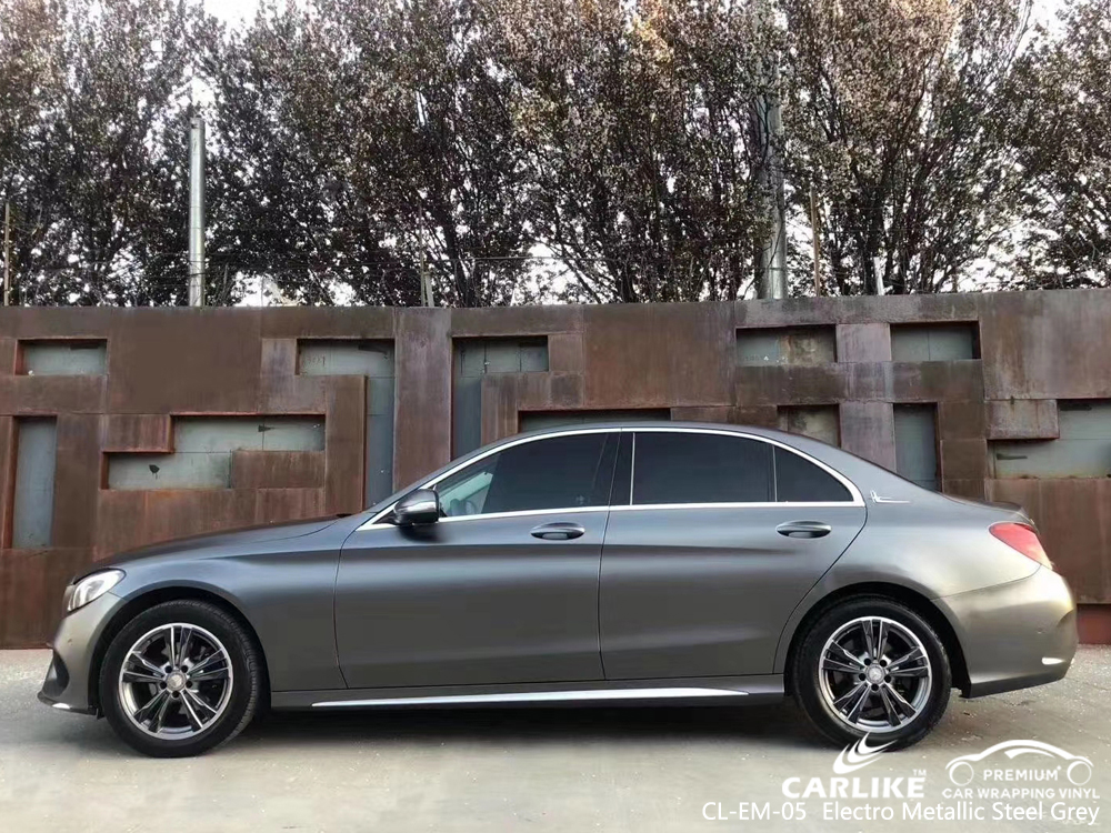 CL-EM-05 electro metallic steel grey vinyl wrap gloss for MERCEDES-BENZ Perlis Malaysia